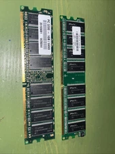 Two 1GB PC3200 DDR RAM Modules PC3200 DDR-400 Memory 512MB 2x 1GB