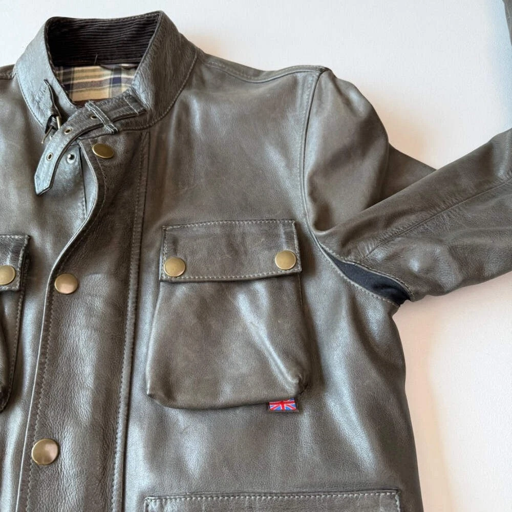 Belstaff Brad Gold Label (M) Motorcycle Leather Jacket image 14