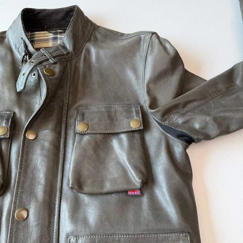 Belstaff Brad Gold Label (M) Motorcycle Leather Jacket image 14