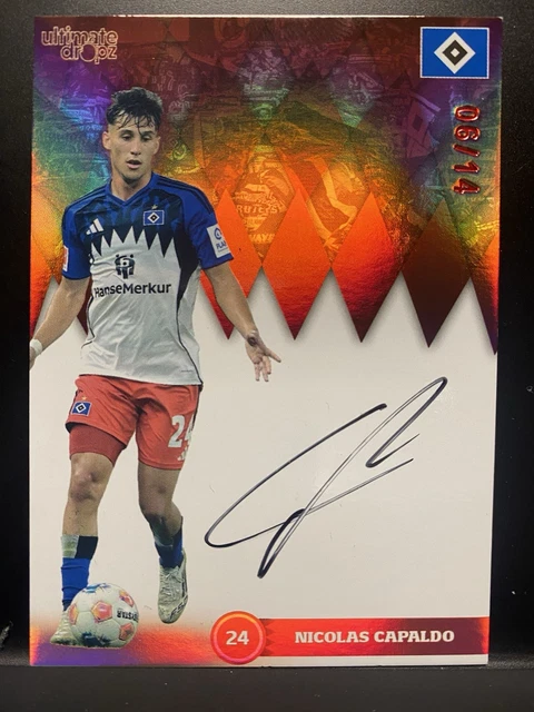 Ultimate Dropz - Nur der HSV - Nicolas Capaldo Auto /14 On Card Rot 💎