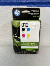 HP Genuine 910 Black Cyan Magenta Yellow Ink Cartridge 4 Pack 2023 Rare Sealed