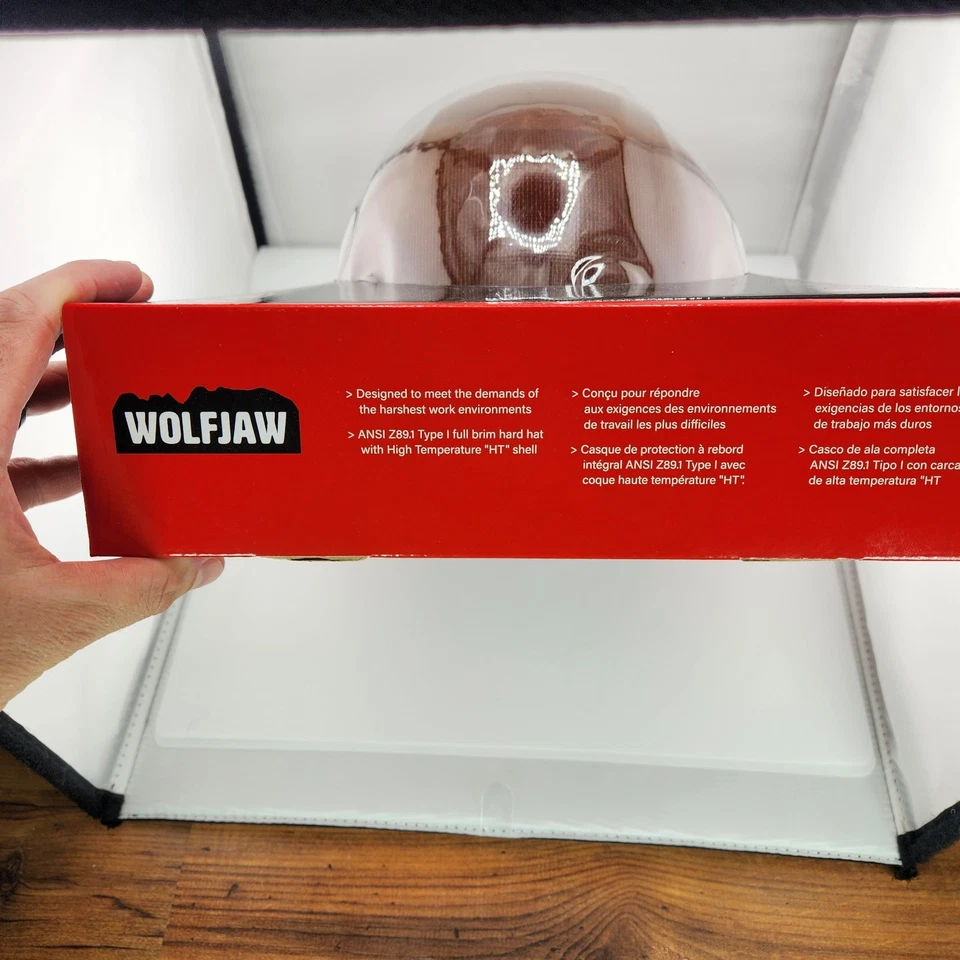 Pip Dynamic Wolfjaw Ratcheting Hard Hat Fiberglass Full Brim Brown - Image 2 of 4