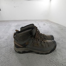 KEEN Hiking Boots Mens Size 10 Brown Leather Waterproof Trail Outdoor Ankle