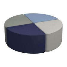Factory Direct Partners 12291-NVPB SoftScape Pie Ottoman, Collaborative Flexible