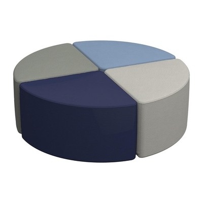 Factory Direct Partners 12291-NVPB SoftScape Pie Ottoman, Collaborative Flexible