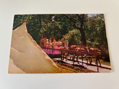 Santa's Candy Cane Sleigh Santa's Village Dundee Illinois IL Postcard