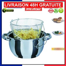 Friteuse GSW 3L, Couvercle en Verre, Acier Inoxydable, Compatible Induction