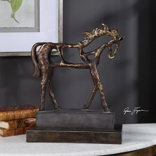 Uttermost - Sculpture - Accessories - Titan Horse - 16.5 inch Sculpture - 13.5 - Picture 2 of 4