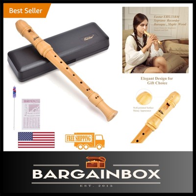 High-Quality C Key Soprano Recorder | 3-Piece Design & Cleaning Kit Included