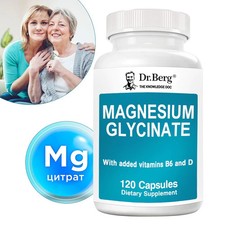 Dr.Berg Magnesium Glycinate Supplement 400mg 120Caps Supports Emotional Health