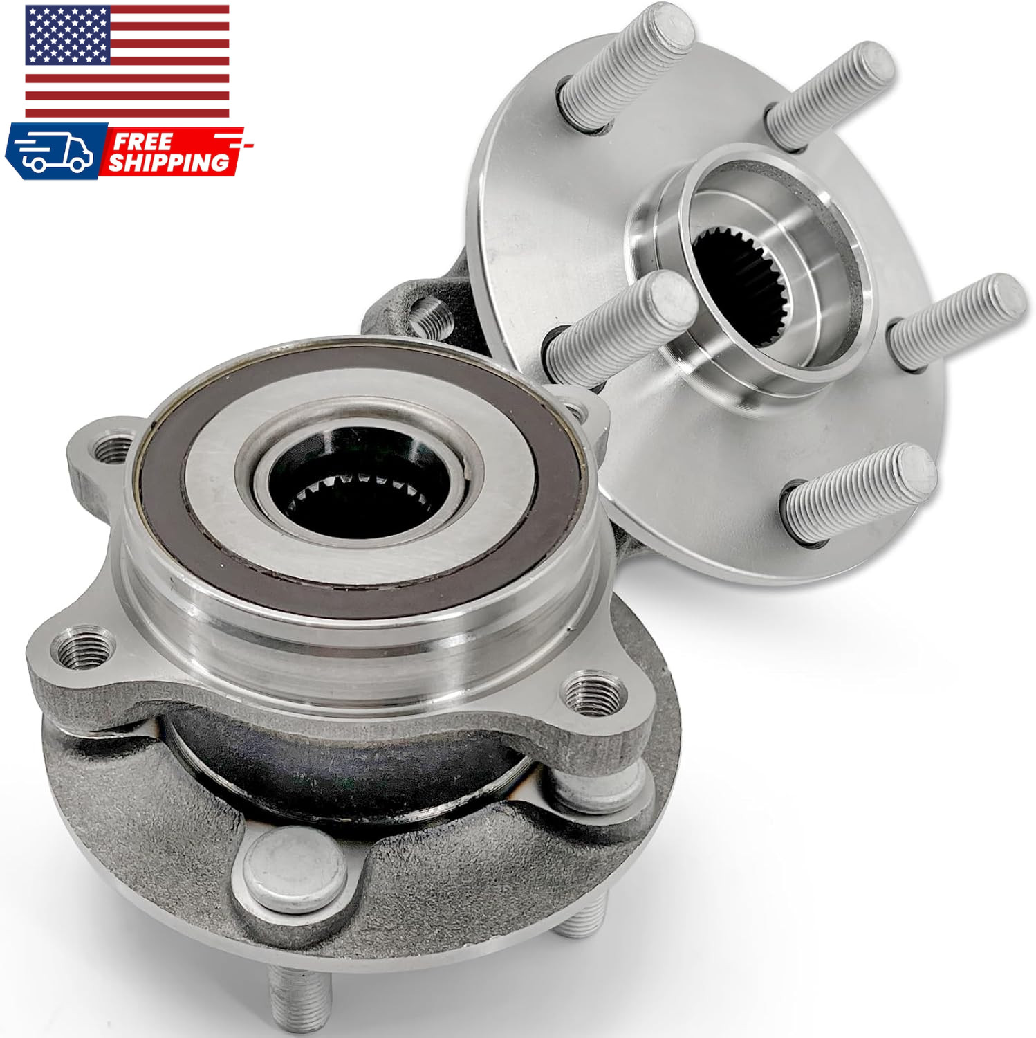 Pair 513287 Front Wheel Bearing Hub Assembly Compatible with Toyota Prius NEW