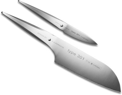 CHROMA Type 301 Messerset P-29 Design by F.A. Porsche Santoku & Schälmesser