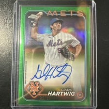 2024 Topps Chrome RA-GH Grant Hartwig Rookie Autographs Green Refractor 26/99