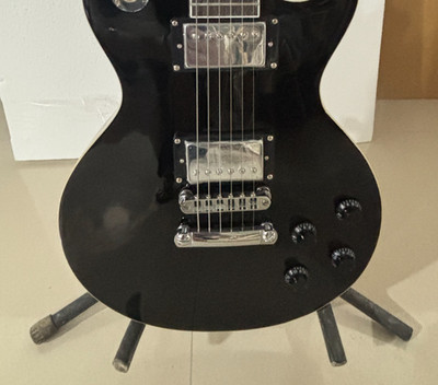 Standard 6-string electric guitar, black jacket, chrome hardware, free shipping