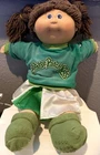 Cabbagepatch Kids 1980s Vintage Brunette Doll with Blue Eyes