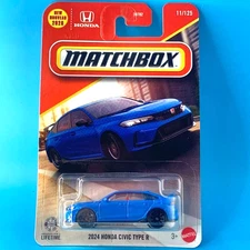 MATCHBOX 2026 2024 HONDA CIVIC TYPE R BOOSTED BLUE PEARL 11/125 JHL99 MBX METRO
