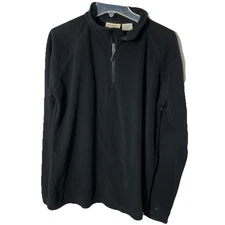 Men’s Black Fleece Quarter Zip Medium 10,000 Above Sea Level Active Jacket