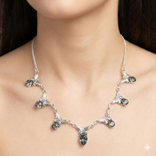 Mystic Topaz Butterfly Necklace 925 Sterling Silver Rainbow Gemstone Gift Her