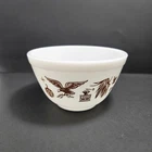 PYREX Early American White Round Mixing Bowl 401 Smallest 1  1/2 pt.