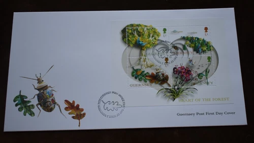 2022 Guernsey First Day Cover, Heart of the Forest m/s
