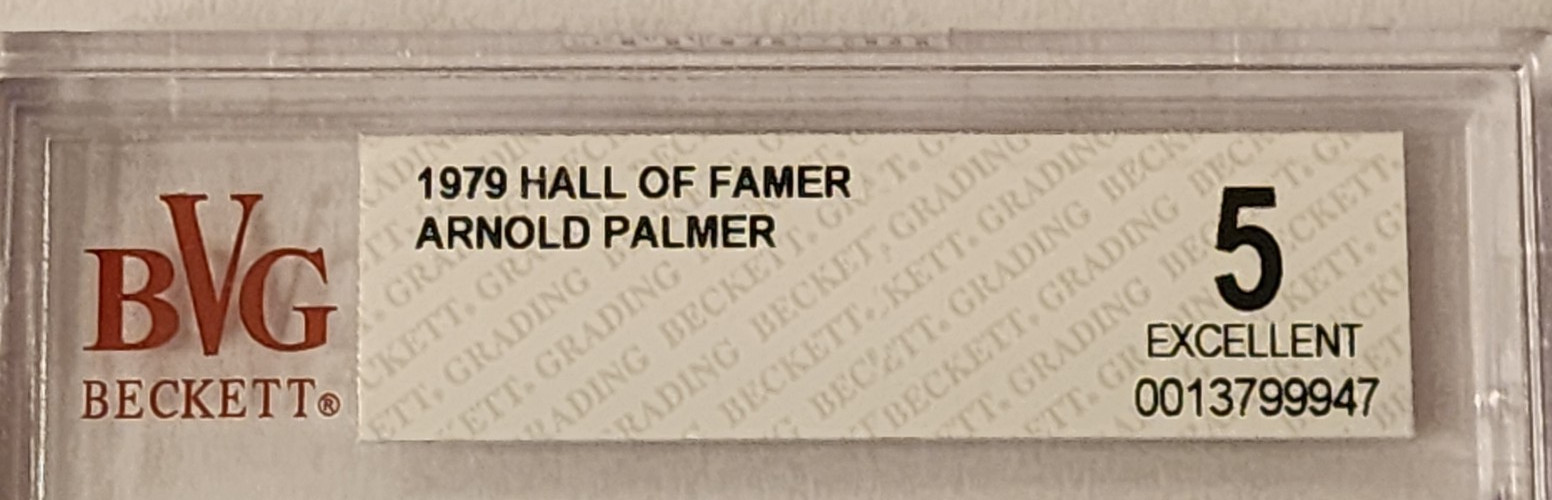 1979 Hall of Famer Arnold Palmer    BGS 5   Excellent   Rare and Beautiful Card view 2