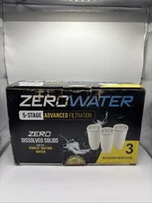 ZeroWater 5-Stage Replacement Filters – 3 Pack – New Sealed (Box Wear）