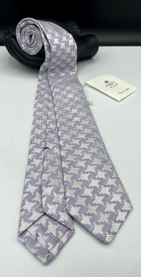 LUIGI BORRELLI Napoli Men's 100% Silk Tie ~ Lilac ~ Designer ~ Made in Italy!