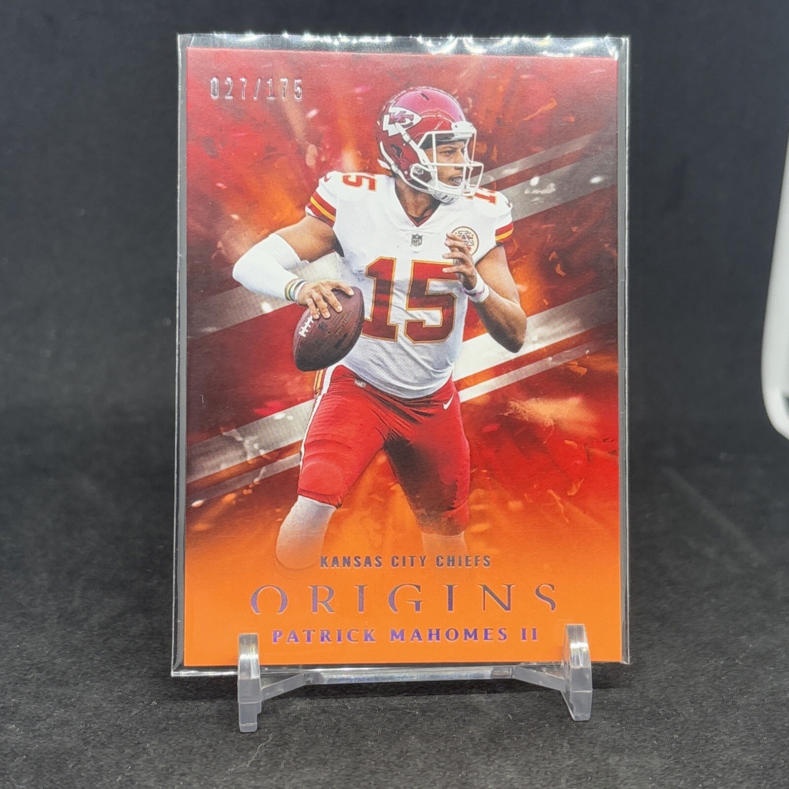 Patrick Mahomes 2018 Origins Orange /175 Pink Phoenix: Chiefs Parallel, Auto Lot view 9