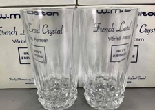  Crystal Glasses Verite Pattern Total of Eight