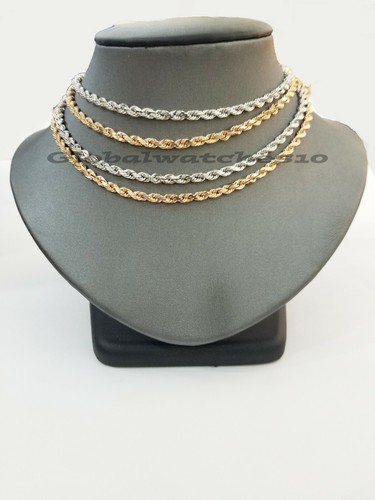 10k SOLID Rope Chain 26 Inch 4mm 