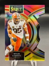 2023 Panini Select - Myles Garrett Premier Red & Yellow Prizm Die Cut #152