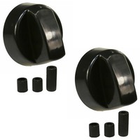 Schwarz Ofen Herdplatte Knopf Gas E-Herd Grill Kontrolle Adapter Alle 2 Packung