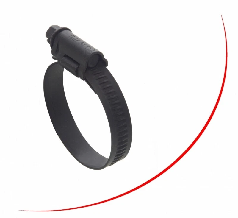Mikalor BLACK W3 Stainless Steel Worm Drive Jubilee Hose Clamp Clip