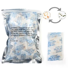 10g Gram Foil-Packed Silica Gel Desiccant Pack Moisture Absorber Packets x 32pcs