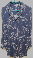 NWOT P.J. Salvage DARK DENIM Running Wild Jersey Sleepshirt, Sz. XS