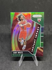 Coby White RC 2019-20 Prizm NBA Instant Impact Green SP Rookie Card #6 Bulls. rookie card picture