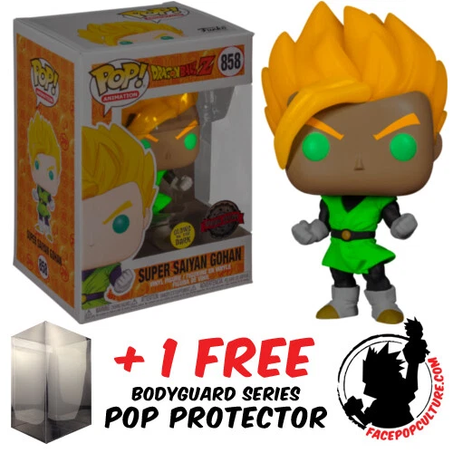 FUNKO POP VINYL DRAGON BALL Z SUPER SAIYAN GOHAN GREEN GLOW #858 EXCLUSIVE