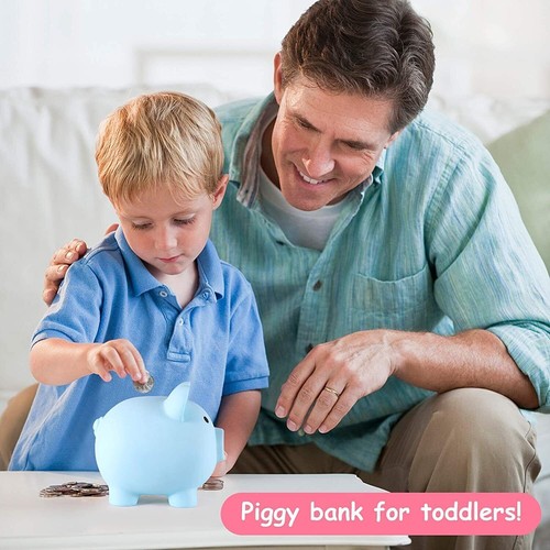Pig Piggy Bank Unbreakable Plastic Money Bank Save Box Coin Bank Girls Boys Gift - Picture 13 of 17