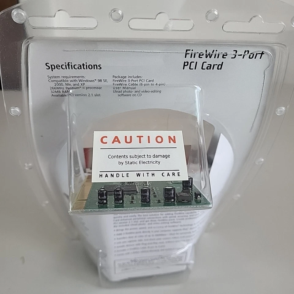 Belkin FireWire 3-Port  PCI Card - New F5U502 Transfer Data Cable 2.1 Slot  - Image 4 of 4