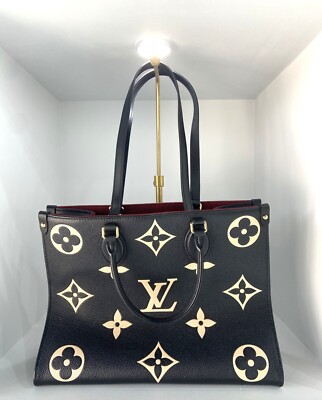 LOUIS VUITTON OnTheGo MM Bicolor Monogram Empreinte Tote Shoulder