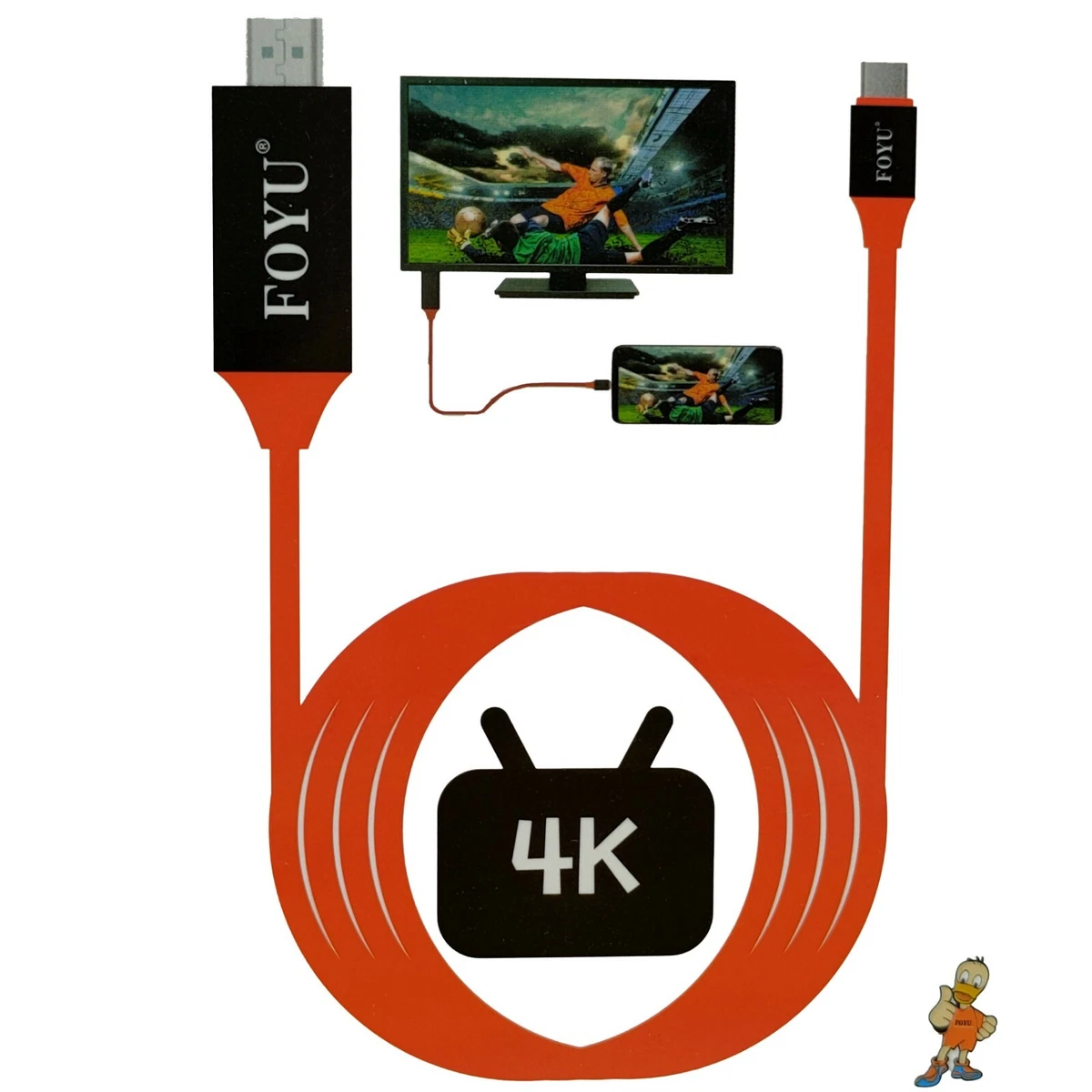 Cable Mhl Type C HDMI 4K Full HDTV TV Samsung S21 S20 S10 S9 S8 Note 20 10  9 8