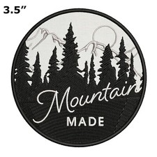 Mountain Made Patch Embroidered Iron-on Applique Nature Badge, Forest