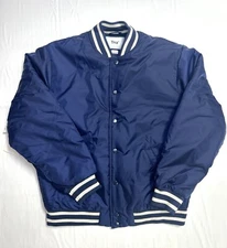 New Tna Aritzia Stadium Bomber Jacket in Navy /Whisper White - Women’s Small