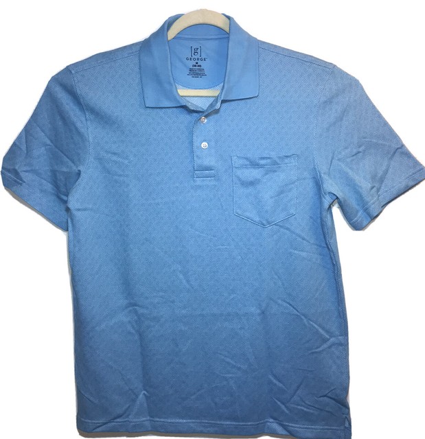 Men’s Polo Shirt Size M With Front Pocket Blue 60 Cotton 40