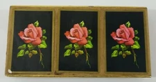 Vtg Congress 606 Playing Cards Triple Deck Rose Theme Complete 