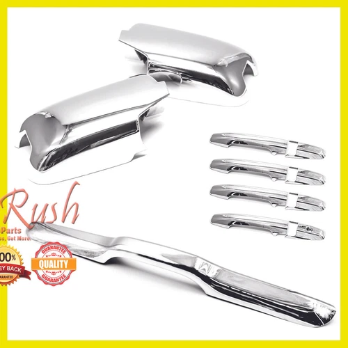 FOR HONDA PILOT CHROME SIDE MIRROR DOOR HANDLE TRUNK STREAMER COVER COMBO DEAL