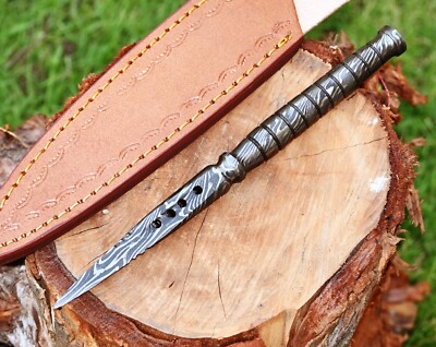 Custom Made Damascus Tri Edge Dagger kris Blade /Hand Forged Damascus Steel 2421