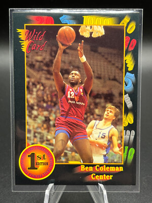 1992 Wild Card 1st Edition Basketball Cards Ben Coleman Center #101 | eBay