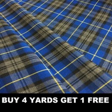 Premium Tartan Woven Plaid check Poly-Viscose Dress-Making Fabric Polyviscose