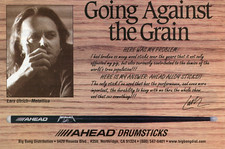 1997 small Print Ad of Easton Ahead Drumsticks w Lars Ulrich Metallica